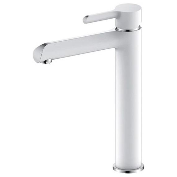 Смеситель для раковины высокий Gappo G1003-18, белый/хром - фото 