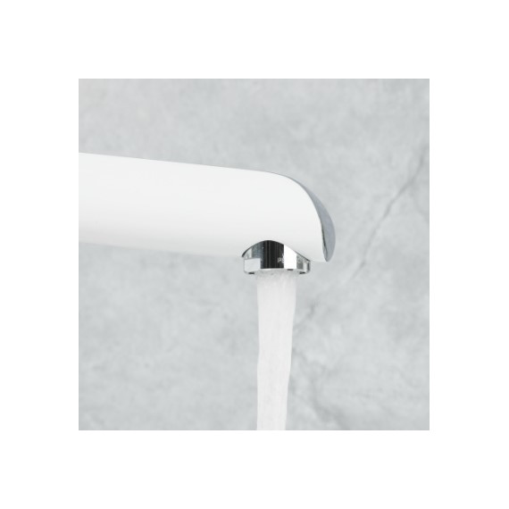 Смеситель для раковины высокий Gappo G1003-18, белый/хром - фото 5