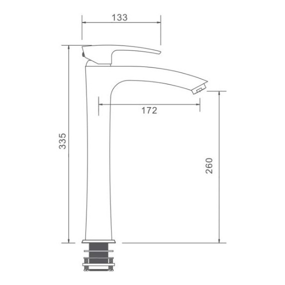Смеситель для раковины высокий Gappo Jacob G1007-18, белый/хром - фото 9