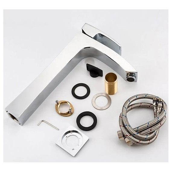 Смеситель для раковины высокий Gappo Jacob G1007-18, белый/хром - фото 8