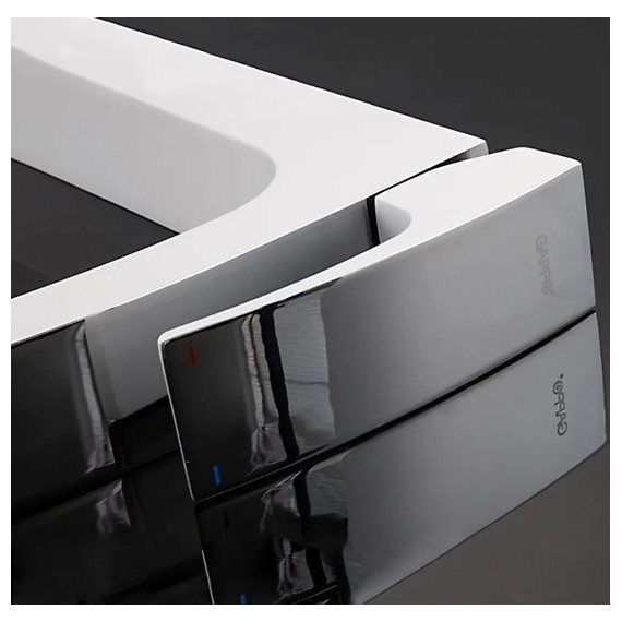 Смеситель для раковины высокий Gappo Jacob G1007-18, белый/хром - фото 6