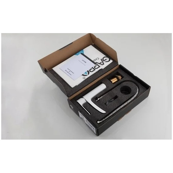 Смеситель для раковины Gappo Noar G1048-8, белый/хром - фото 7