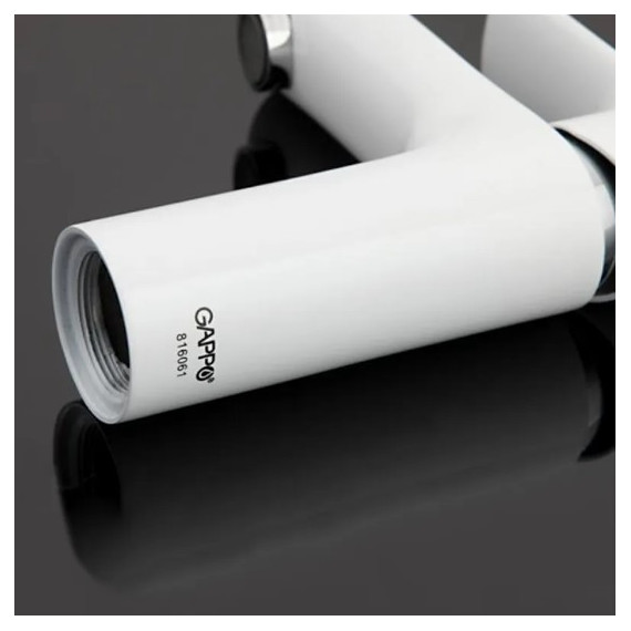 Смеситель для раковины Gappo Noar G1048, белый/хром, Цвет производителя: белый - фото 6