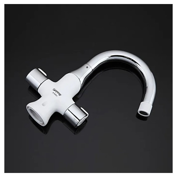 Смеситель для раковины Gappo Stella G1049, белый/хром - фото 3