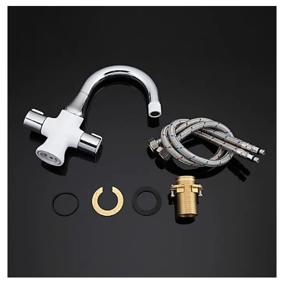 Смеситель для раковины Gappo Stella G1049, белый/хром - фото 9