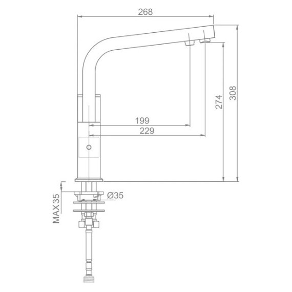 Смеситель для кухни Gappo G4307 - фото 8