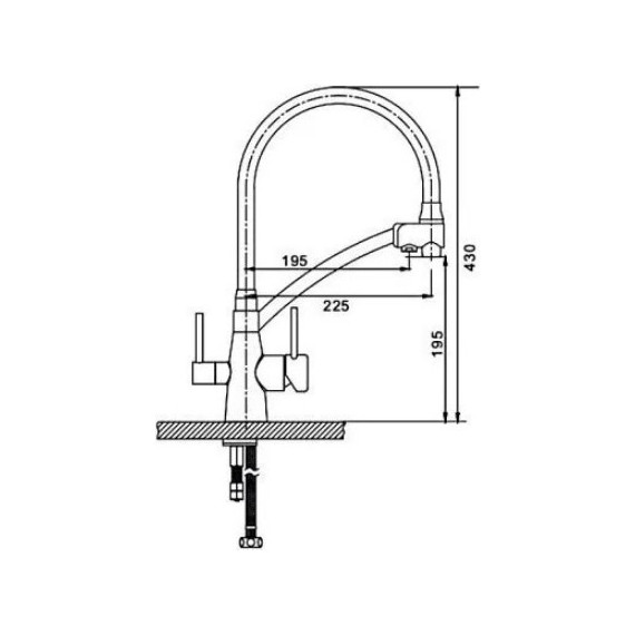 Смеситель для кухни Gappo G4398-17, серый/хром - фото 7