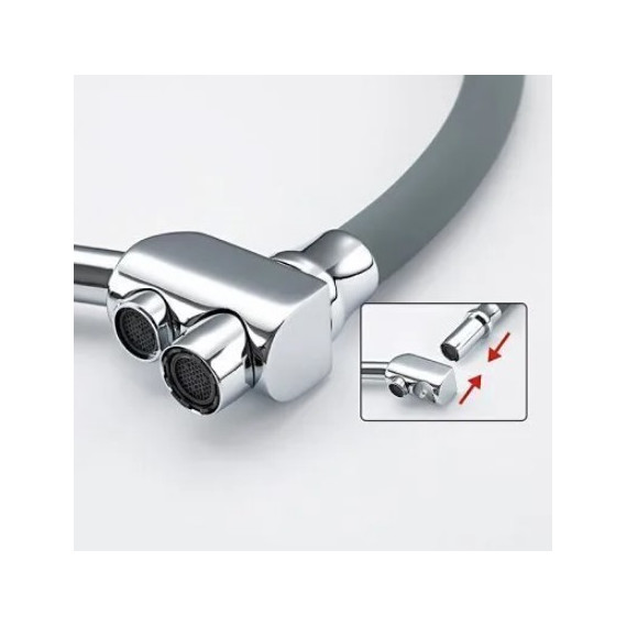 Смеситель для кухни Gappo G4398-17, серый/хром - фото 5