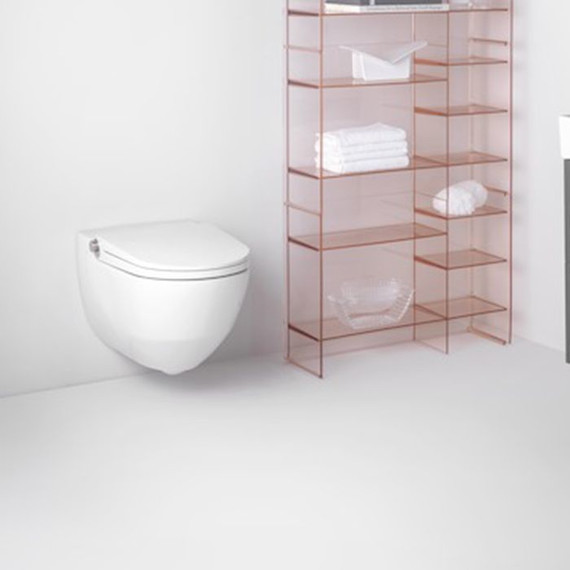 Унитаз-биде подвесной безободковый Laufen Cleanet Navia 8.2060.1.400.000.1 с крышкой микролифт - фото 3