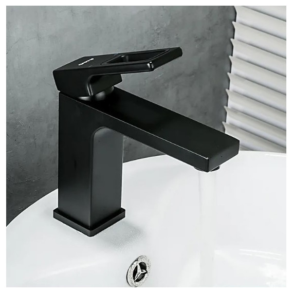 Смеситель для раковины Gappo G1017-6, черный - фото 2