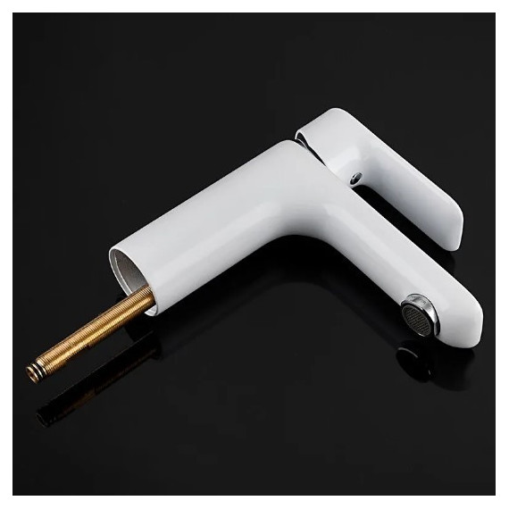 Смеситель для раковины с гигиеническим душем Gappo Noar G1048-1, белый/хром - фото 4