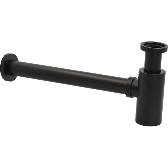 Сифон для умывальника Bronze de luxe 201B, чёрный матовый - фото 