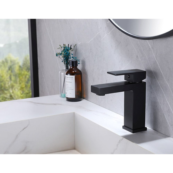 Смеситель для раковины Abber Daheim AF8210B, черный матовый, Цвет производителя: чёрный матовый - фото 2