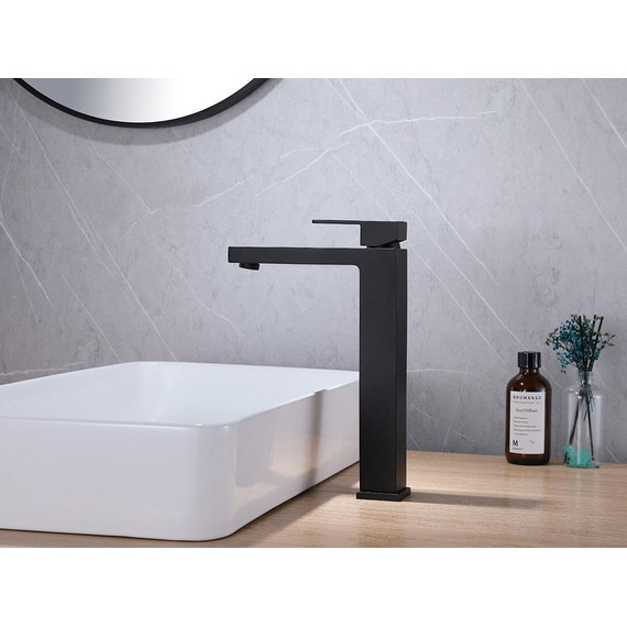 Смеситель для раковины высокий Abber Daheim AF8211B, черный матовый, Цвет производителя: чёрный матовый - фото 2