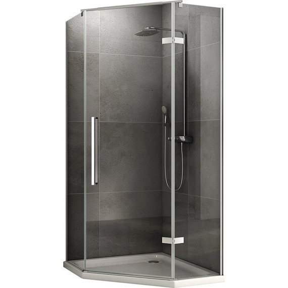 Душевое ограждение Abber Ewiges Wasser 80х80 см AG05080, хром/прозрачное - фото 