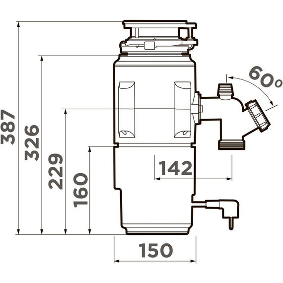 Измельчитель пищевых отходов Omoikiri Nagare Slim 1250 AZ 4995066 - фото 3