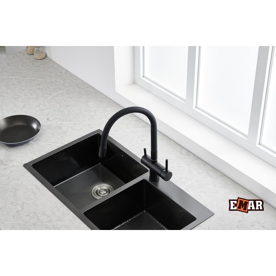 Смеситель для кухни Emar ЕС-3015 Black, Цвет производителя: black - фото 2