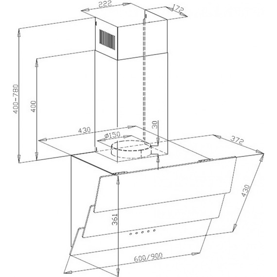 Вытяжка Maunfeld Manchester Light 60 Glass Black (чёрное стекло) - фото 14