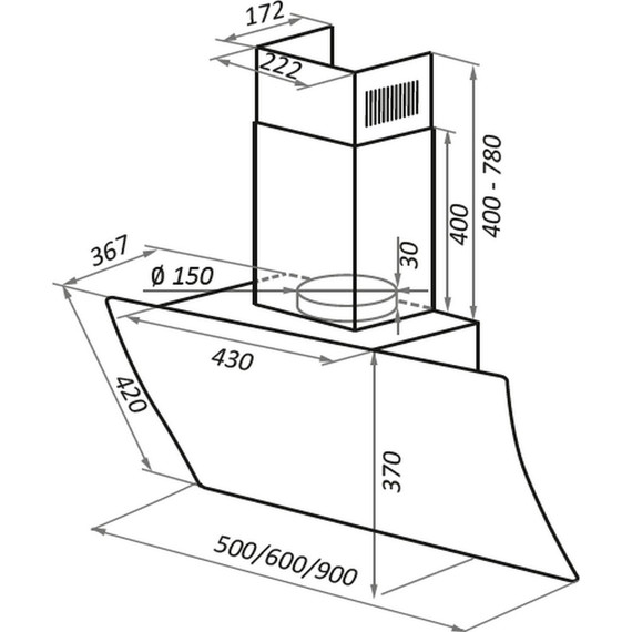 Вытяжка Maunfeld Sky Star Chef 60 Glass Black (чёрное стекло) - фото 17