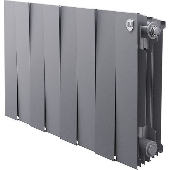 Радиатор Royal Thermo Piano Forte 350 Silver Satin 640х380 мм (8 секций) - фото 