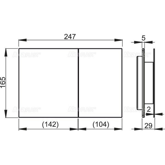 Кнопка смыва Alcaplast Flat AIR, алюминий матовый - фото 2