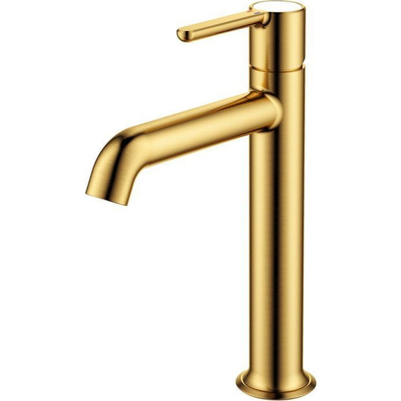 Смеситель для раковины высокий Cezares ECO-LC-BORO-W0, брашированное золото, Цвет производителя: золото - фото 