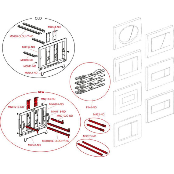 Кнопка смыва Alcaplast M272, хром матовый - фото 3