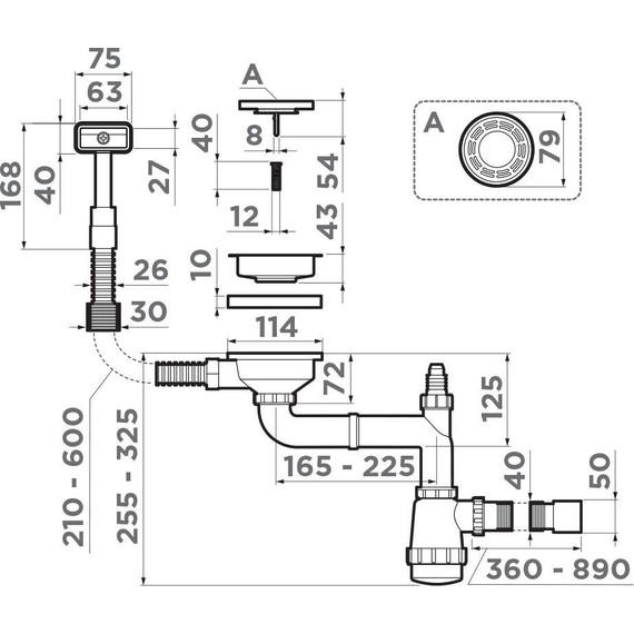 Арматура для кухонной мойки Omoikiri WK-1-S AB 4956491, латунь - фото 2