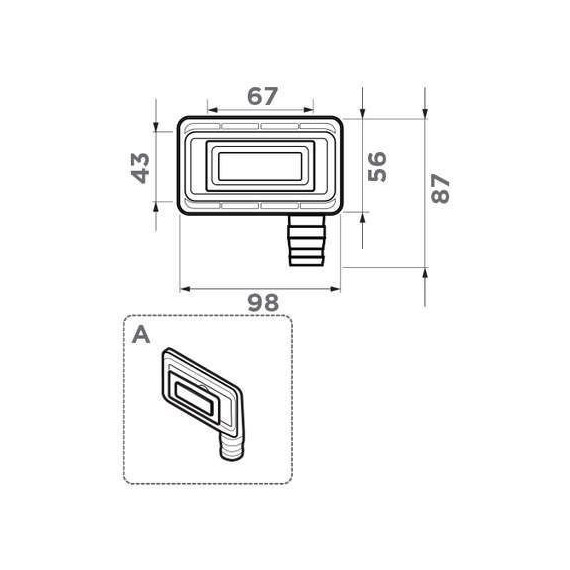 Универсальный перелив для кухонной мойки Omoikiri OV-02 GM 4956722, вороненая сталь - фото 2