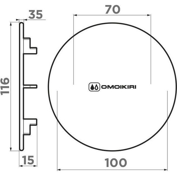 Декоративная накладка для выпуска Omoikiri DEC AB 4957089, латунь - фото 2