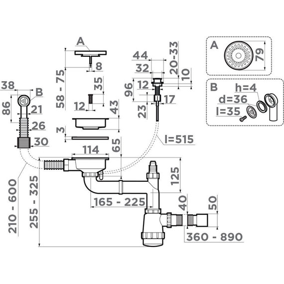 Арматура для кухонной мойки Omoikiri WK-1-CL-R-A AB 4957092, античная латунь - фото 4