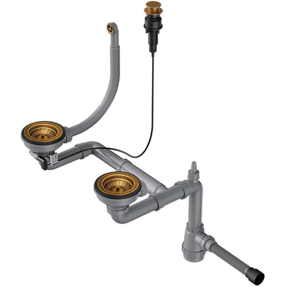 Арматура для кухонной мойки Omoikiri WK-1.5-CL-R-A AB 4957093, античная латунь - фото 