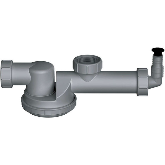 Сифон для мойки с гидрозатвором Omoikiri S-01 4996119, серый - фото 