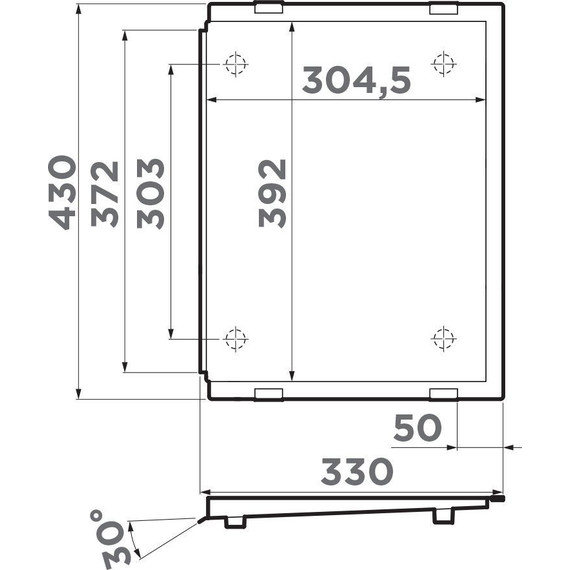 Съемное крыло для моек Omoikiri RE-01 GM 4999018, вороненая сталь - фото 2