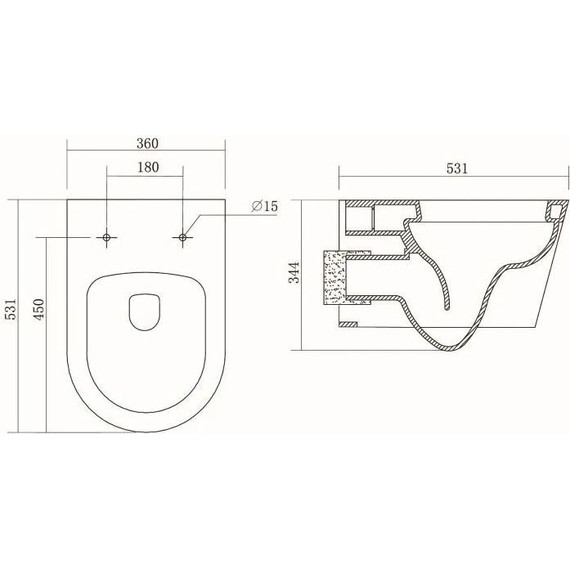 Инсталляция Aquatek Standart 50 INS-0000012 с подвесным унитазом Aquatek Бетта AQ1253W-00 - фото 6