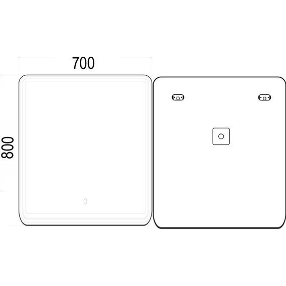 Зеркало-шкаф Azario Adriana 1Л Led 70 см - фото 4