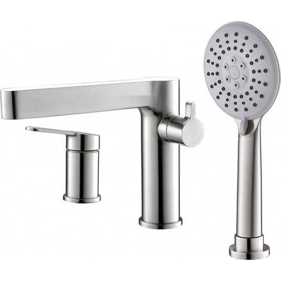 Смеситель для ванны BelBagno Delta DEL-BVD3-IN, сатин, Цвет производителя: сатин - фото 