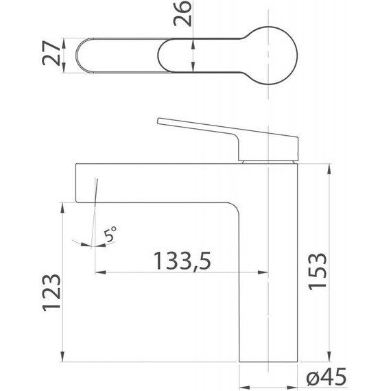 Смеситель для раковины BelBagno Delta DEL-LVM-BORO, брашированное золото, Цвет производителя: золото - фото 2
