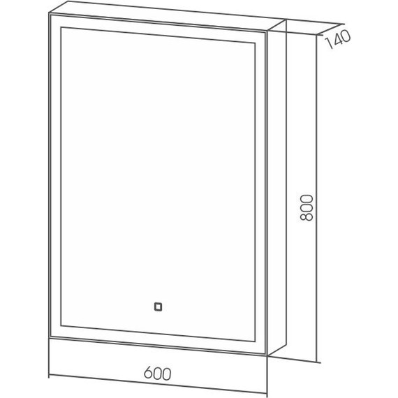 Зеркало-шкаф Azario Киото Led 60 см - фото 3