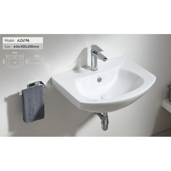 Раковина подвесная Azario 64 см AZ-4196 - фото 2