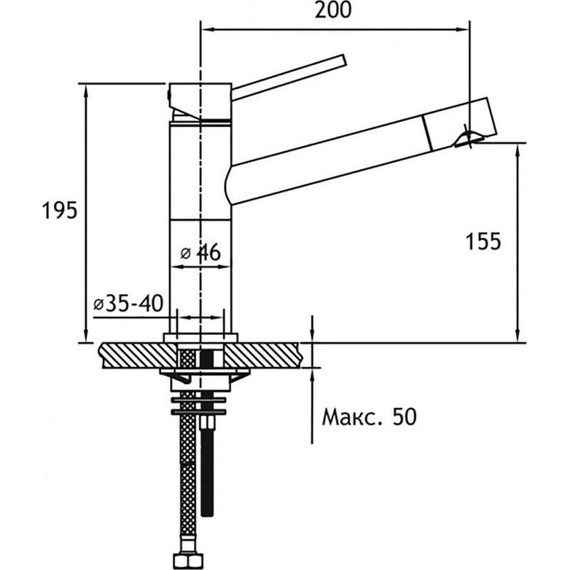 Смеситель для кухни Timo Saona 2303F, жасмин - фото 2