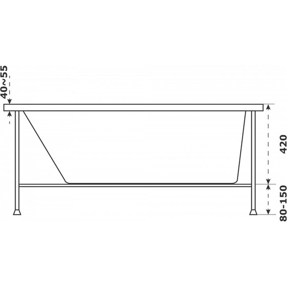 Ванна акриловая Azario Бали 150x70 см БАВ0101, Размер - мм: 1500х700 - фото 9