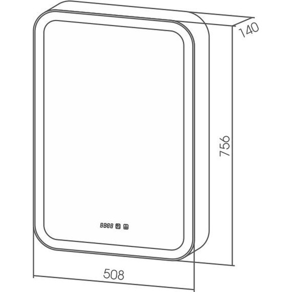 Зеркало-шкаф Azario Фиджи Led 50 см + часы - фото 5