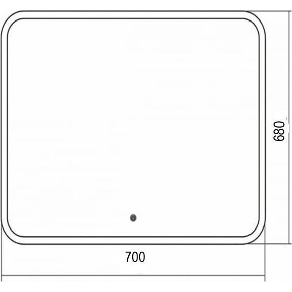 Зеркало Azario Стив Led 70 см ФР-00001755 - фото 3