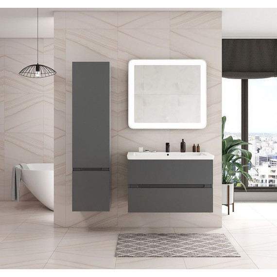 Пенал подвесной Art&Max AM-Techno-1600-AC-SO-ZB815-L 40 см, смоки софт - фото 2