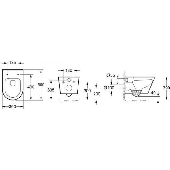 Инсталляция Aquatek Standart 50 INS-0000012 с подвесным безободковым унитазом BelBagno Tre BB8001CHR/SC - фото 11