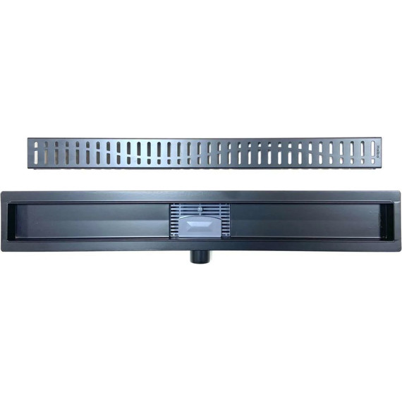 Трап Haiba 50 см HB93500-7, нержавеющая сталь, чёрный матовый - фото 9