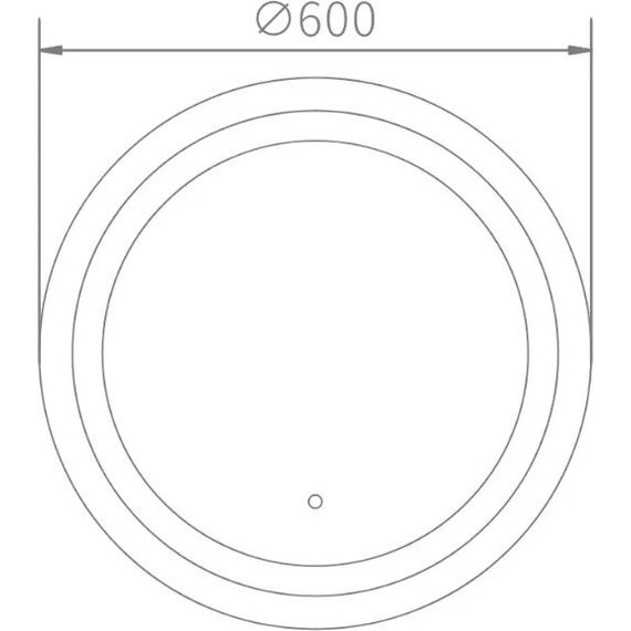 Зеркало Haiba Led 60 см HB662 - фото 2