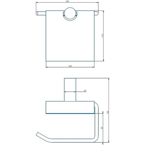 Держатель для туалетной бумаги Haiba HB8403 - фото 2