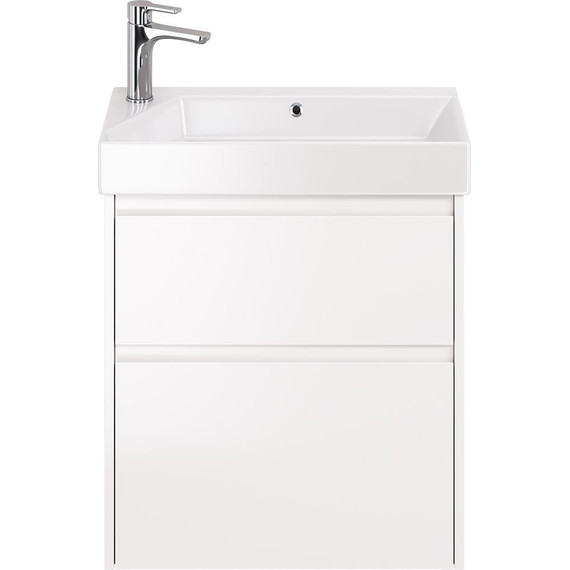 Тумба универсальная с раковиной Dreja Slim 65 см 99.0401, белый глянцевый - фото 